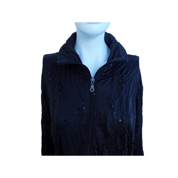 Berek black knit top stretch sequins size Large - Picture 2 of 8